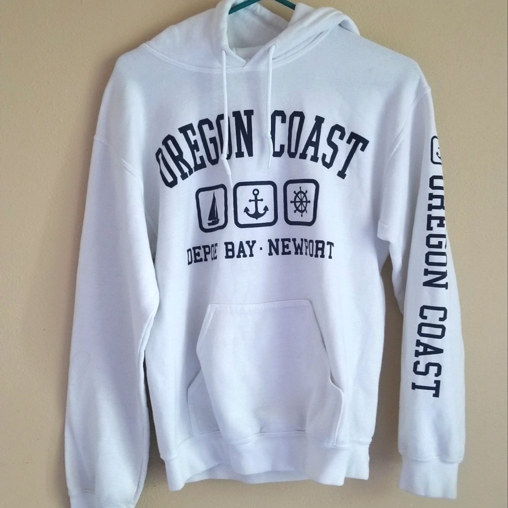 White Oregon Coast Hoodie